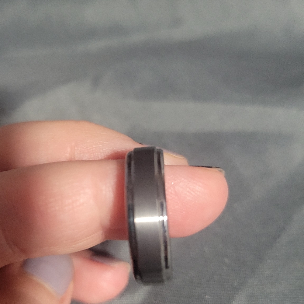 MENS TRITON TUNGSTEN COMFORT FIT WEDDING BAND